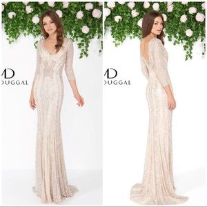 MAC DUGGAL Beaded Formal Dress, Size 2