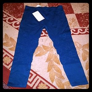 Fabletics Navy Teal Tights - Medium NWT
