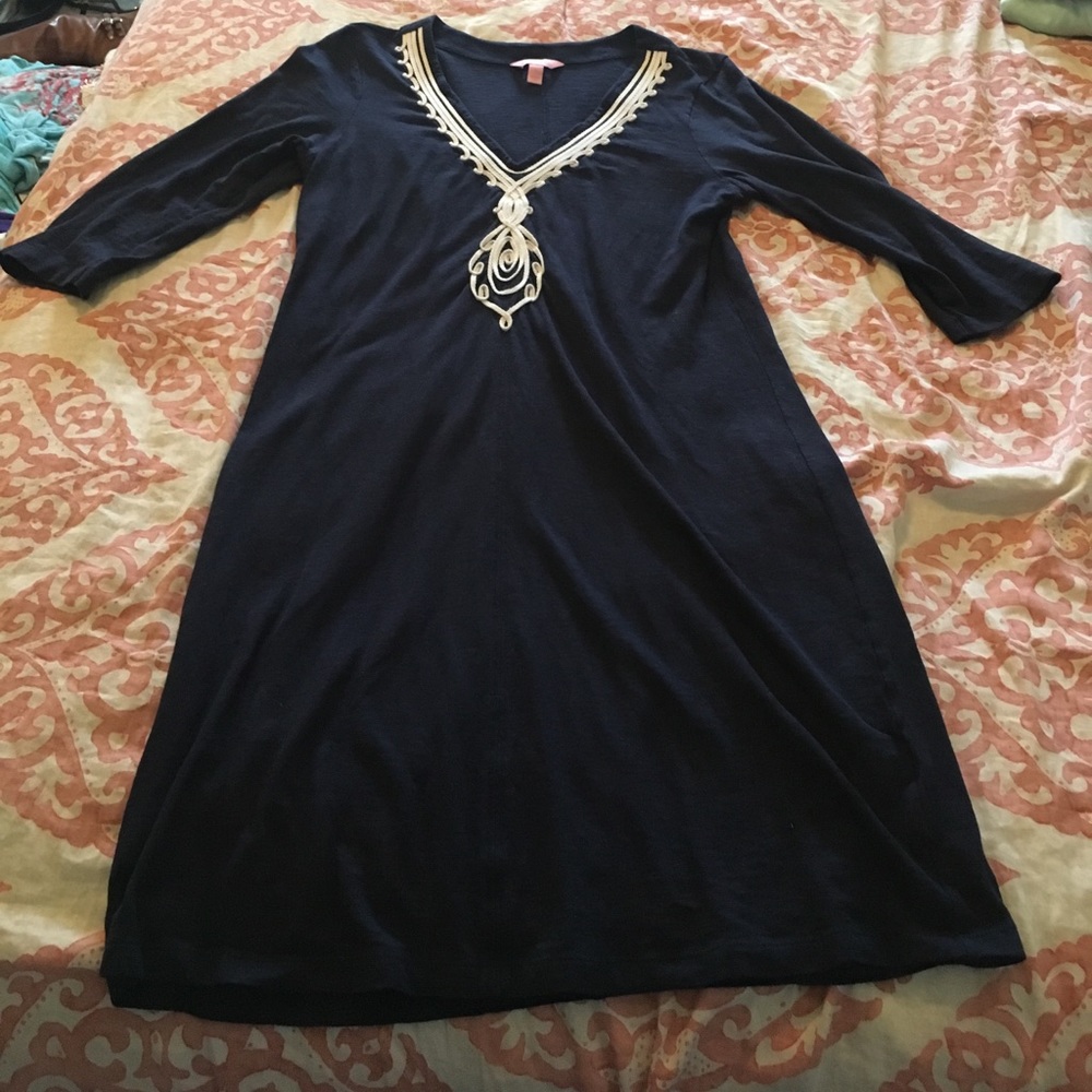 Lilly Pulitzer Navy and White Sweater Dress