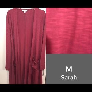 LuLaRoe Sarah Burgundy Cardigan