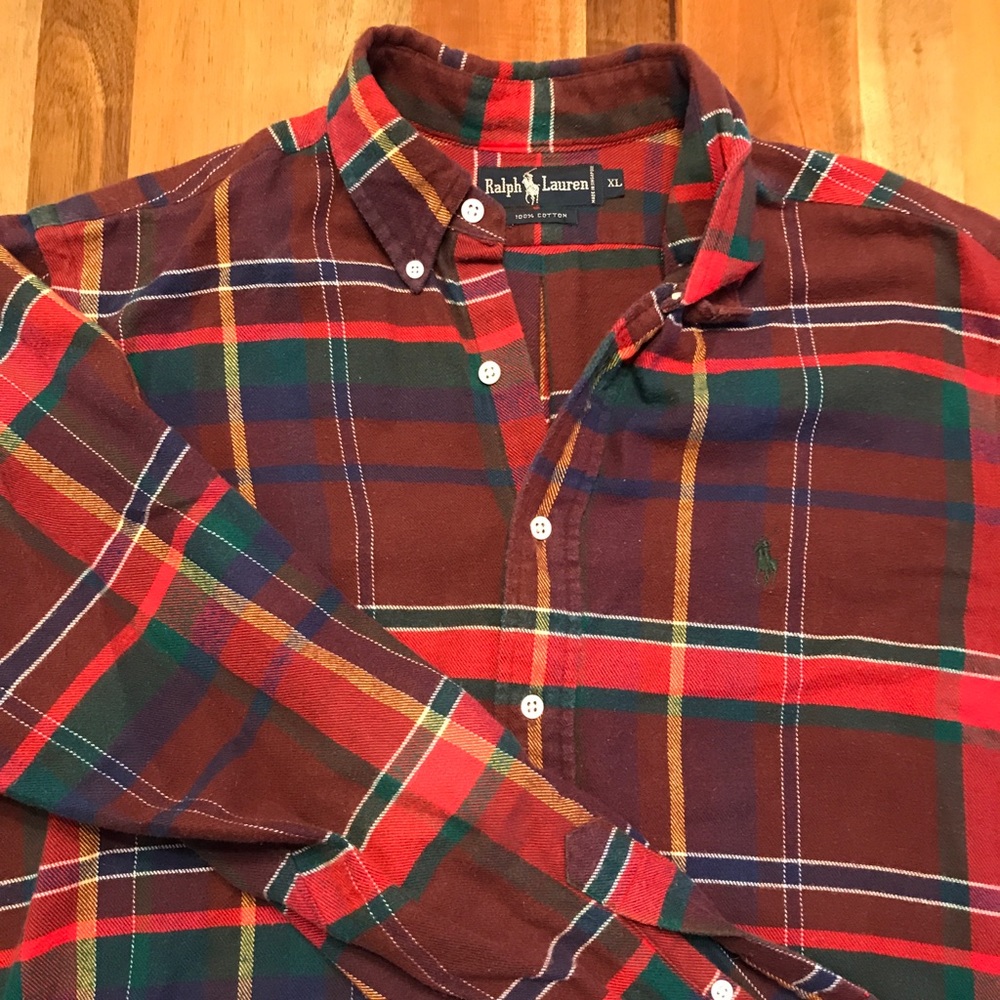 Men's XL Polo Ralph Lauren flannel shirt.