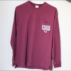 Maroon PINK Long Sleeve.