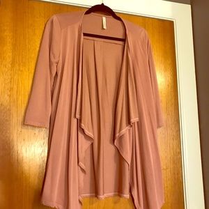 Blush Lightweight Open Cardigan