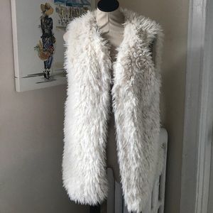 Faux Fur Cream Vest