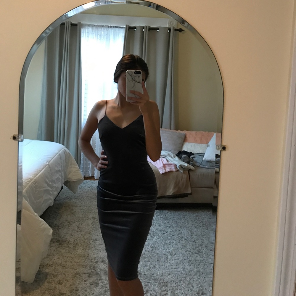 Akira Velvet Midi Dress