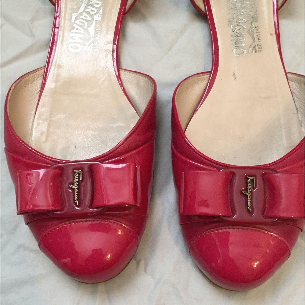 Ferragamo Strawberry Pink Flats, Size 10