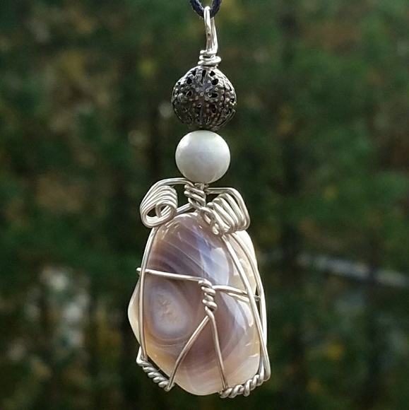 InspiredJenstones Jewelry - 🌺🥀Unique Botswana Agate Crystal Pendant