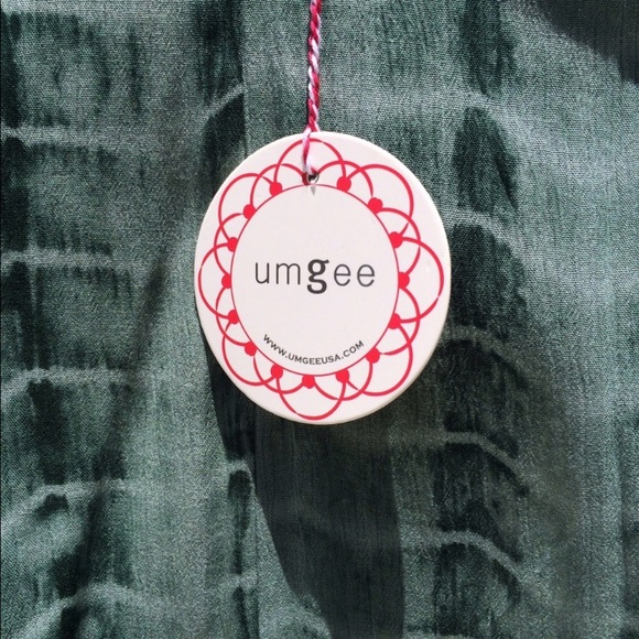 Umgee Green,Brown,Blue Oversized Tie Dye Tunics - Picture 6 of 8