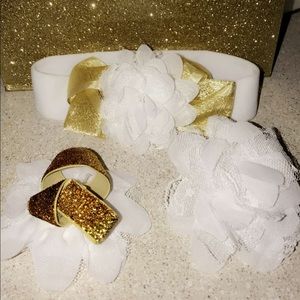 Custom Baby Footies and Matching Headbands