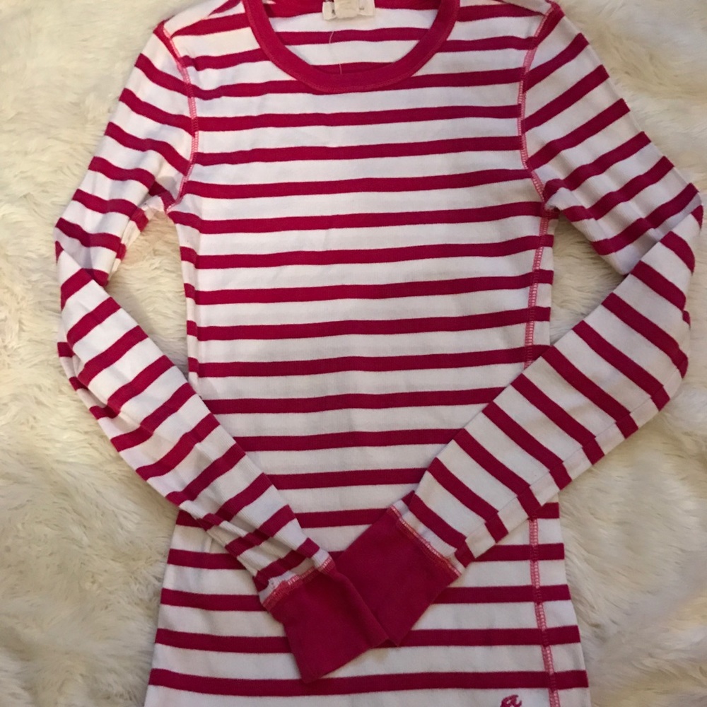 Red and white stripe top. Girls large