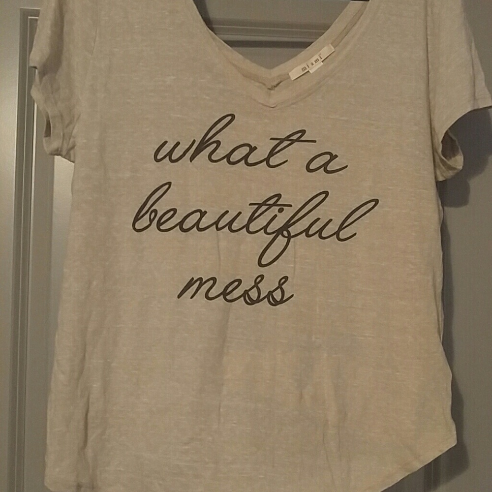 Francescas tan graphic tee size large