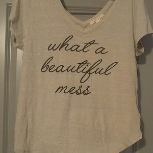 Francescas tan graphic tee size large