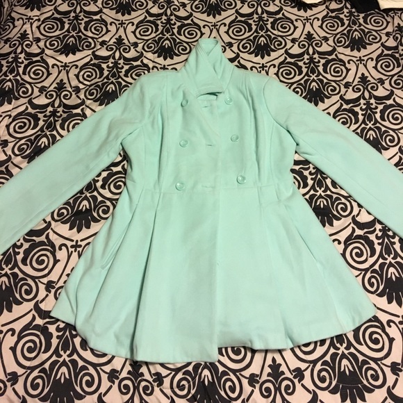 Jackets & Blazers - Mint peacoat. Size medium.