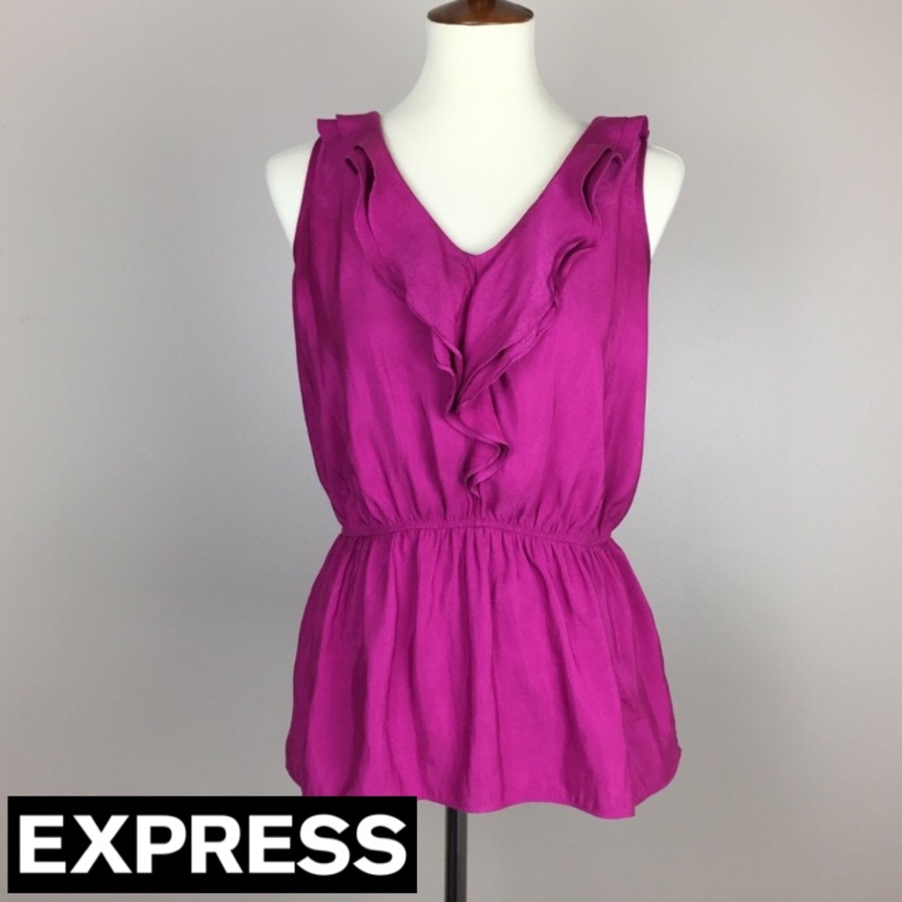 Express Ruffle Sleeveless Blouse