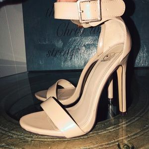 Nude Buckle Heels