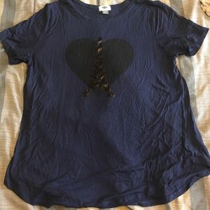 Navy and Black Eiffel Tower TShirt