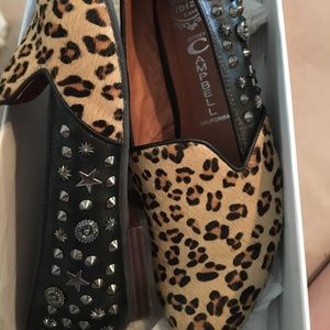 Jeffrey Campbell leopard slip on shoes