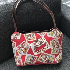 Hello Kitty European Red Vespa print purse