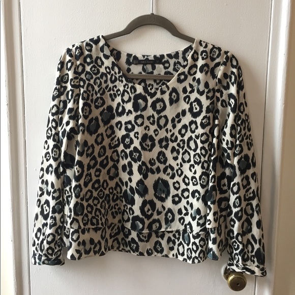 Zara Leopard Print Blouse - Picture 1 of 7