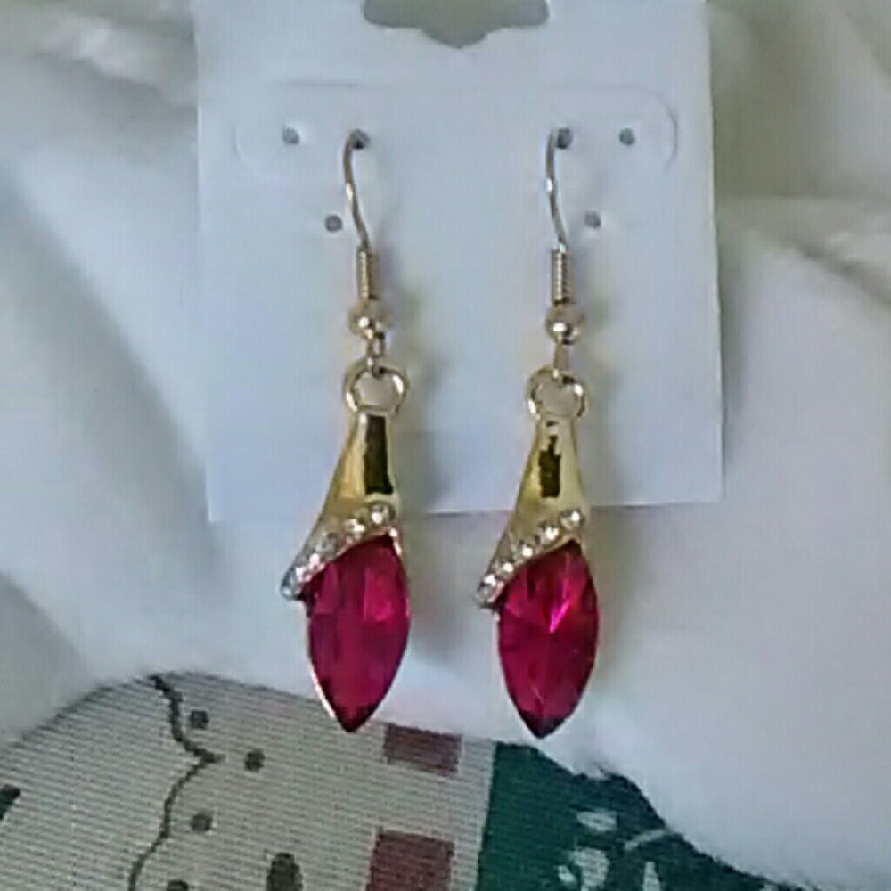 Gold Toned Dangle Earrings