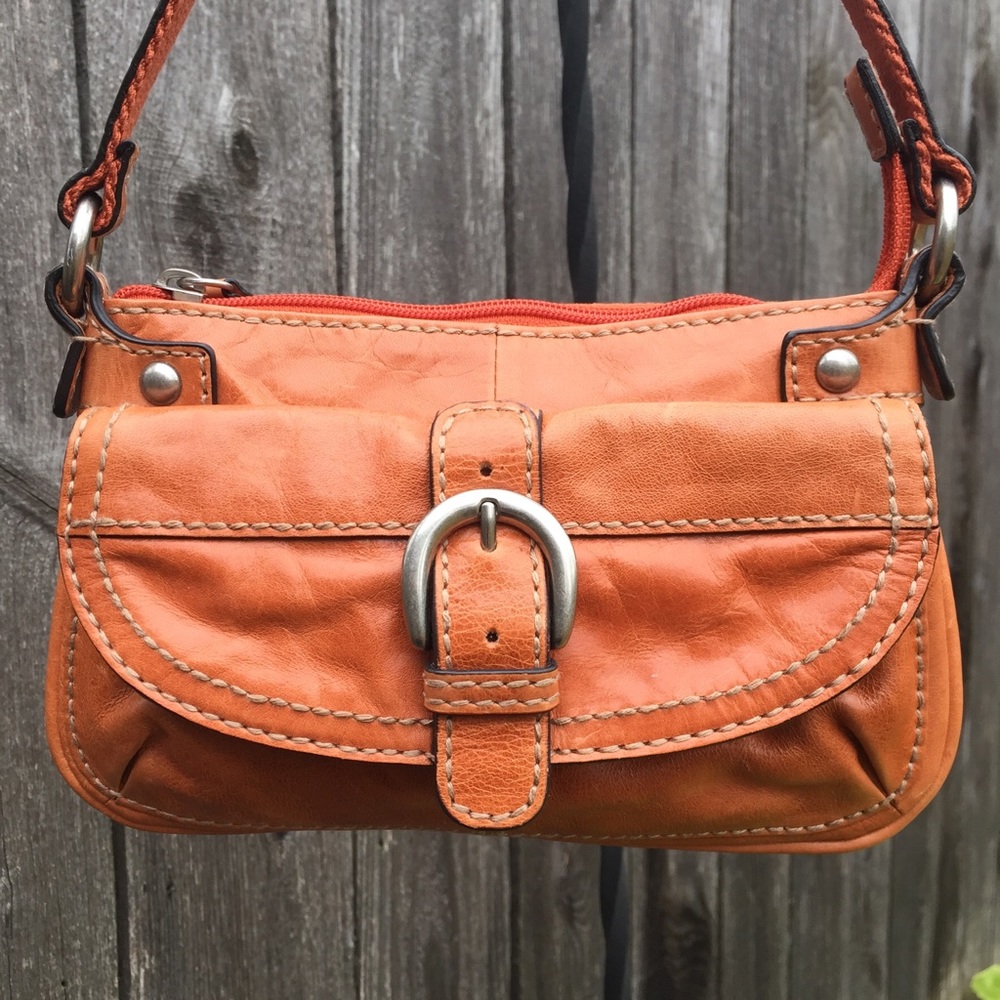 Fossil Leather and Canvas Bag