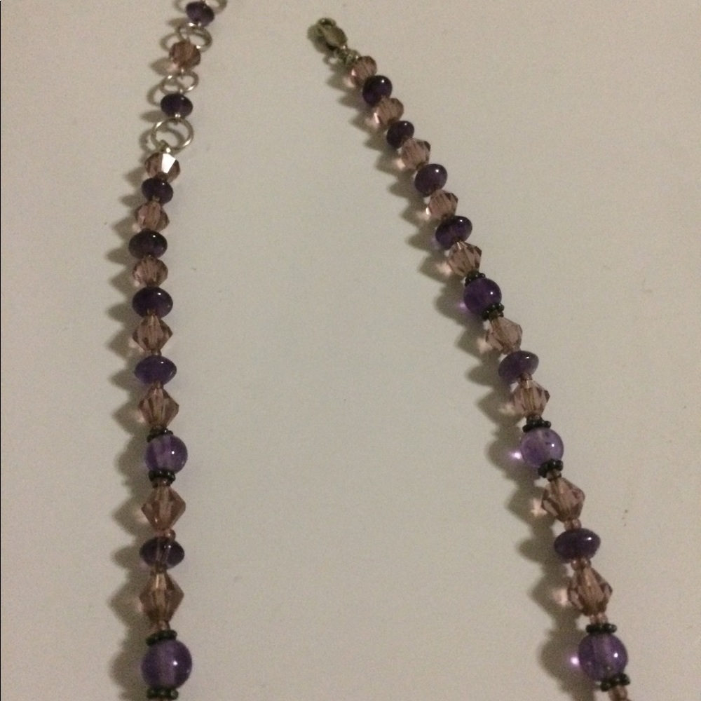 Amethyst beaded necklace. - Picture 2 of 3