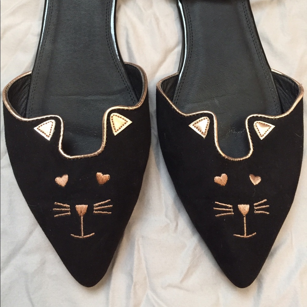 Asos Kitty Ankle Strap Flats. US 10, UK 8