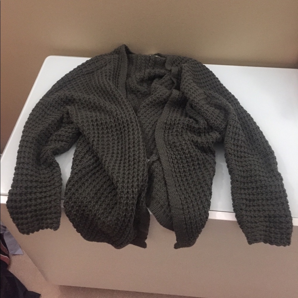 Army Green Warm Cardigan