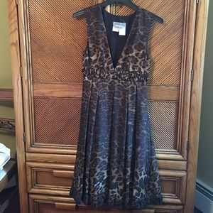 Max Mara Sportmax silk leopard dress size 2