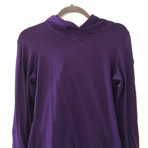 Hooded Purple Top With Pink Detailing