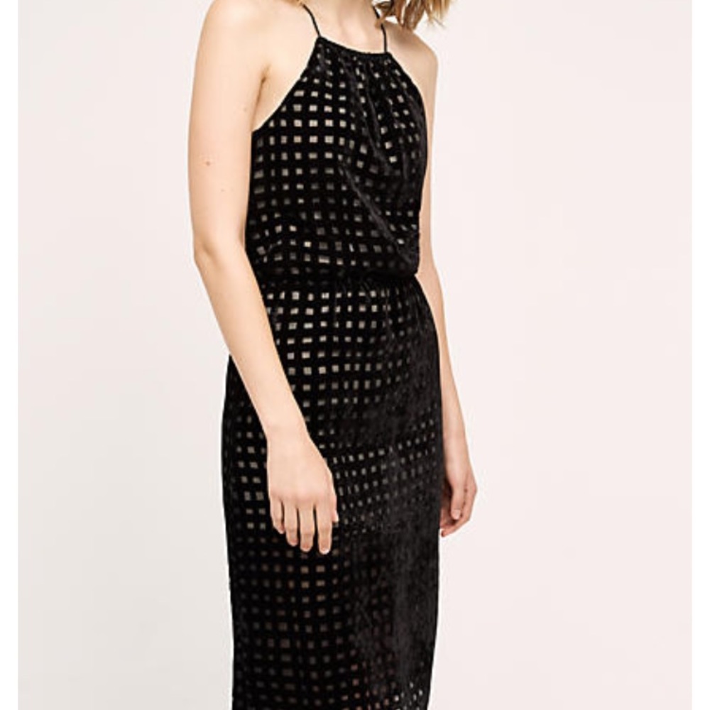 NWT Anthropologie Velvet Halter Dress Sz XS