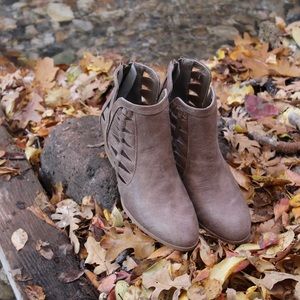 Cut Out Short Booties