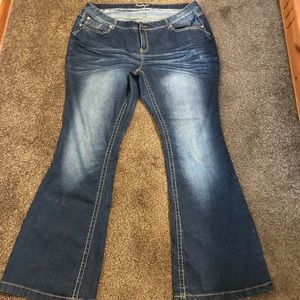 Amethyst Flare leg jeans. Tall size 24