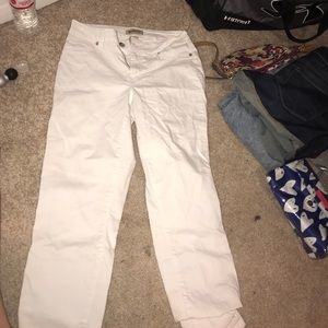 Ankle white jeans