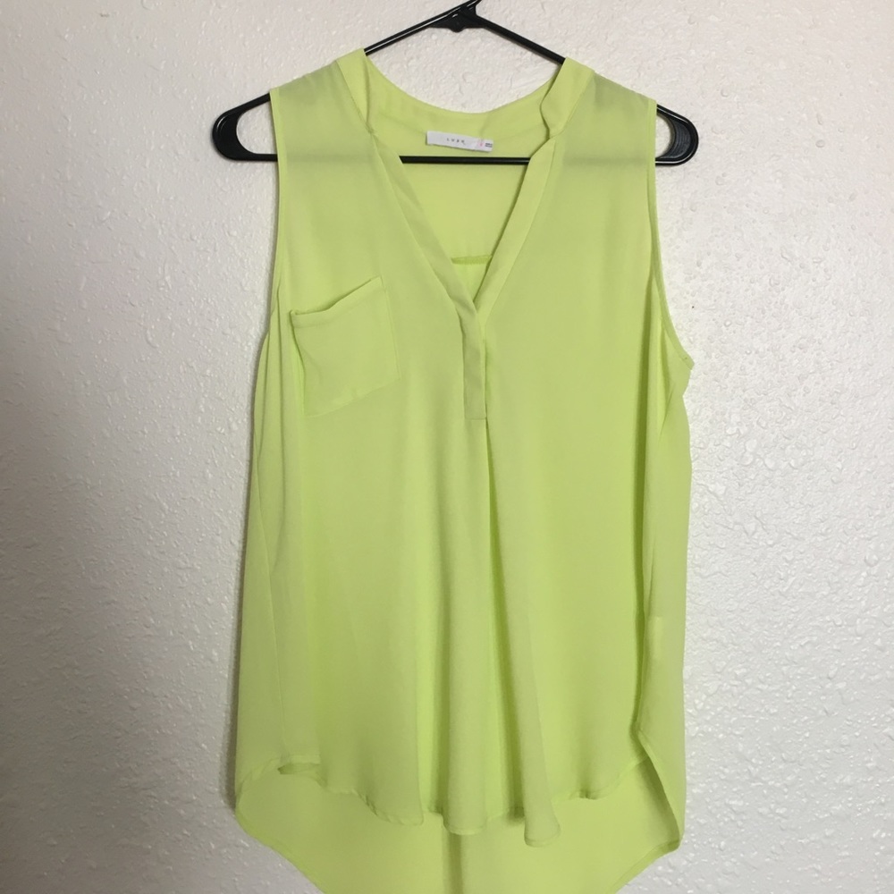 yellow lush tank top M