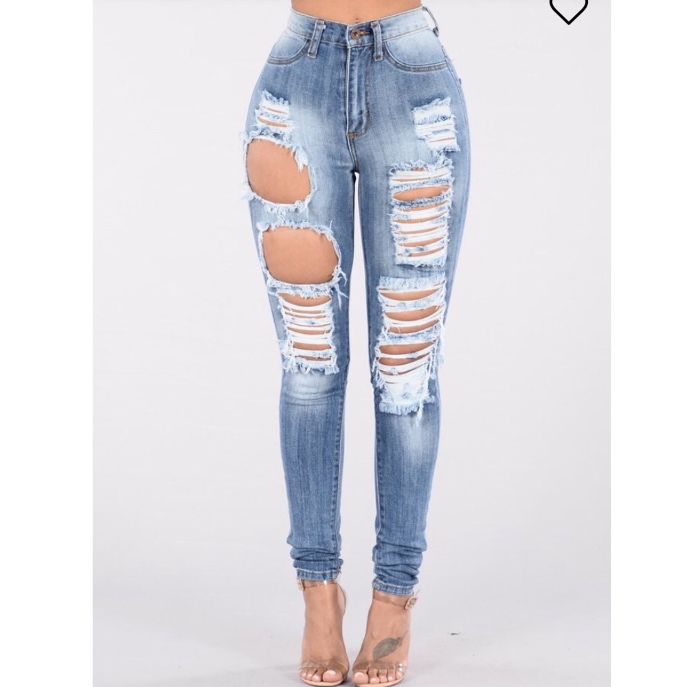 Fashion nova jump ship jeans medium dark