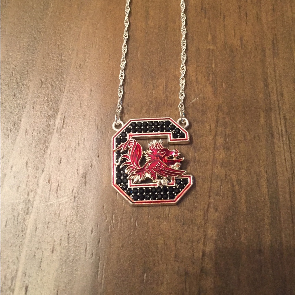 South Carolina Gamecocks Rhinestone Necklace