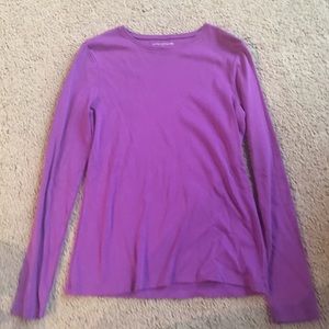 Ann Taylor Long Sleeve Purple Shirt Size Medium