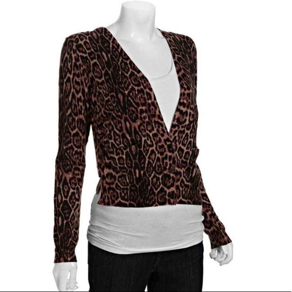 BCBG by Max Azria Leopard print cardigan