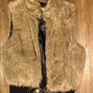 Faux fur vest