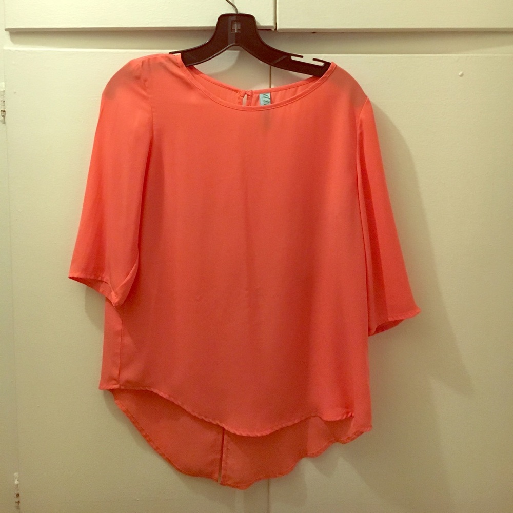Coral blouse