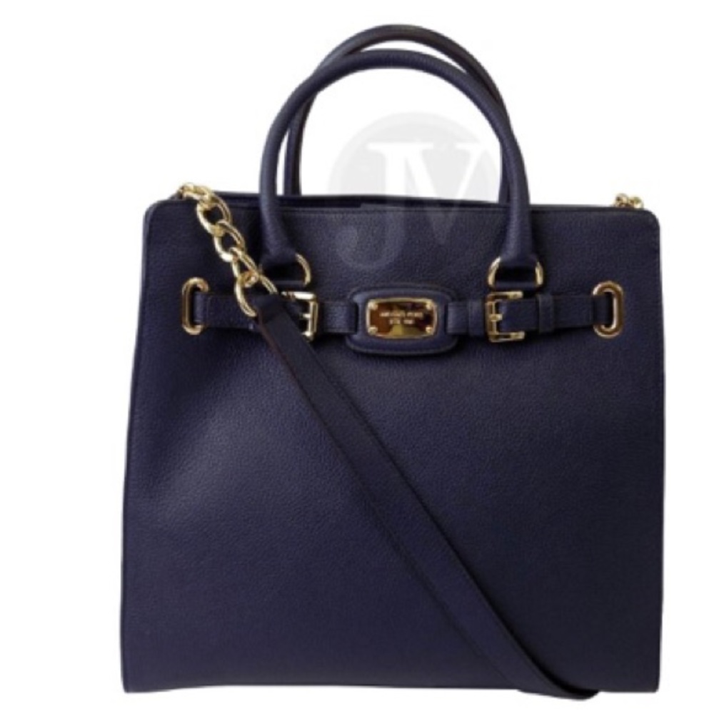 “Sold” Michael Kors Hamilton North South Navy/Gold