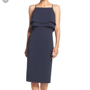 Maggy London Tiered Bodice Midi Dress Size 6