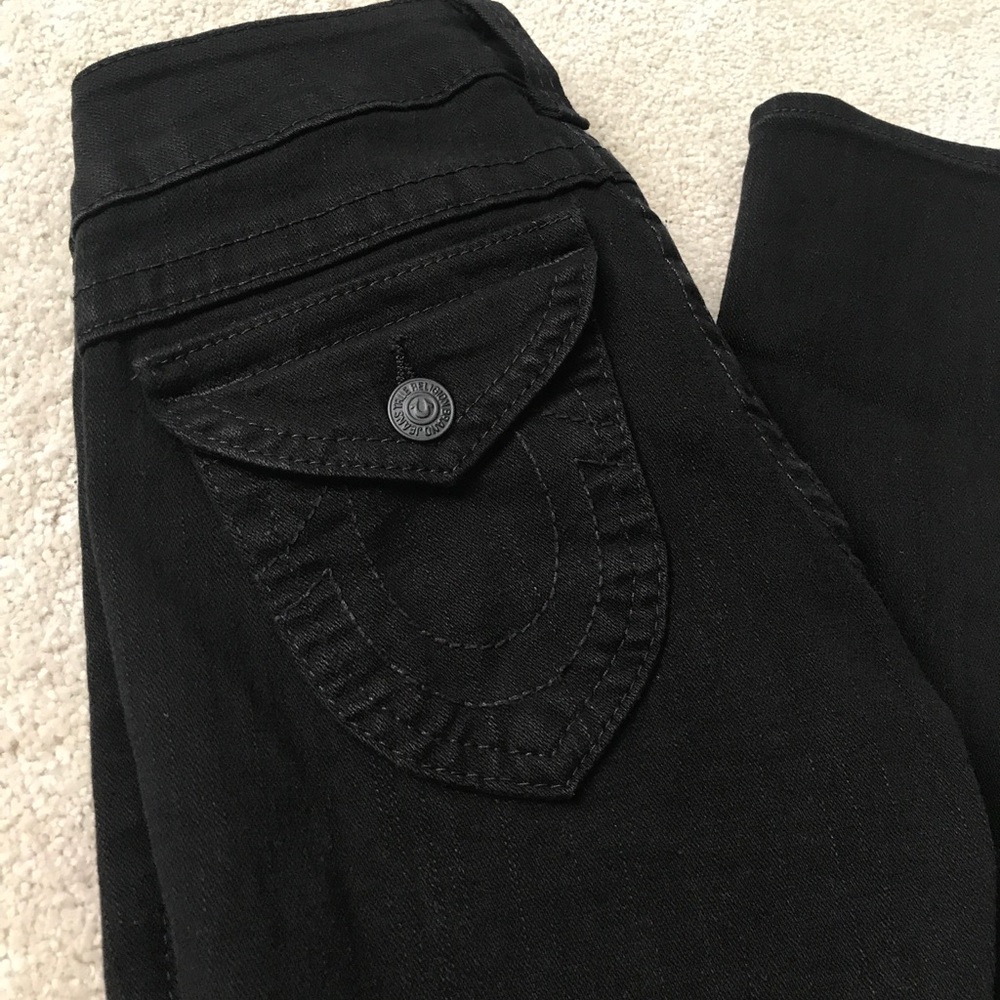 True Religion black slim fit jeans