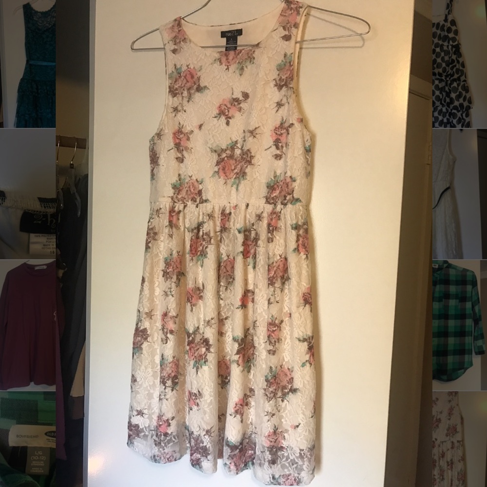 Rue21 floral lace dress rustic