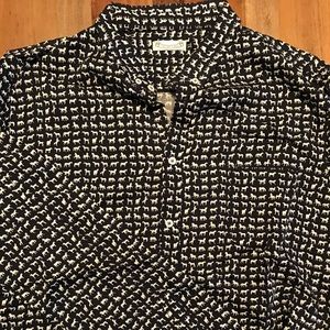 Men's XL slim fit Oxford Lads horse pattern shirt.