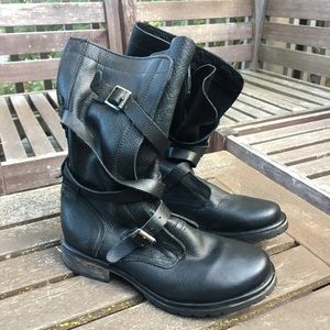 Steve Madden Banddit Slouchy Belted Combat Boots