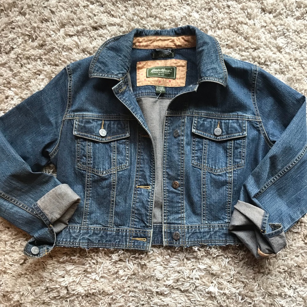 Cropped jean jacket