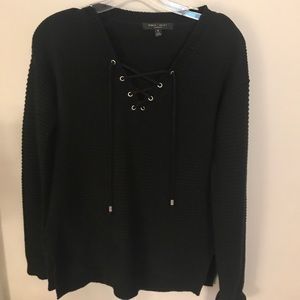 Black Lace Sweater Size Medium