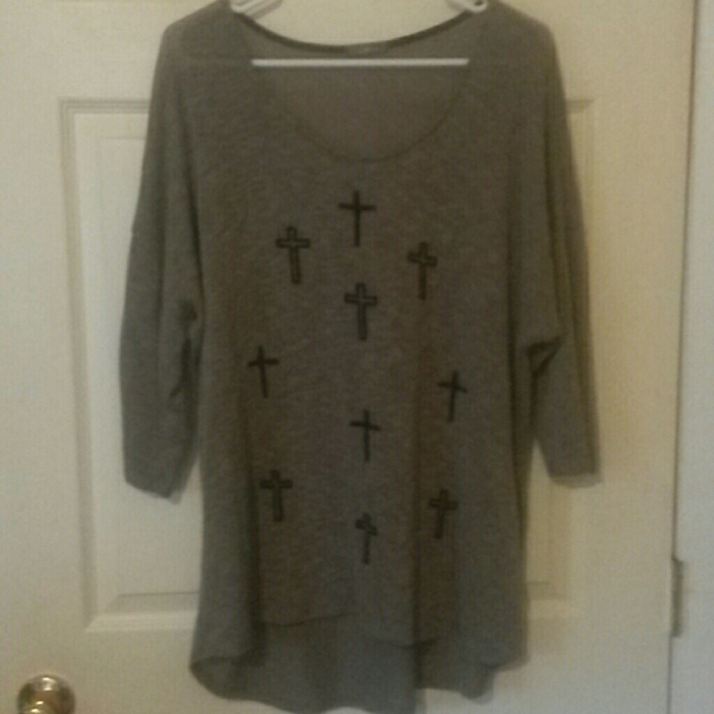 Sweater with Cross Design
